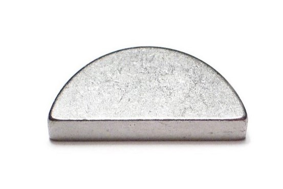 #1 (1/16" X 1/2") HALF MOON KEY (WOODRUFF KEY) - ALL DISCONTINUED.